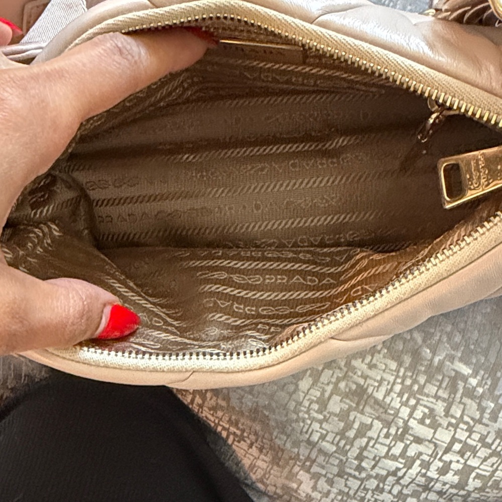 Prada Nappa Triangle Quilted Leather Patchwork Sy… - image 4